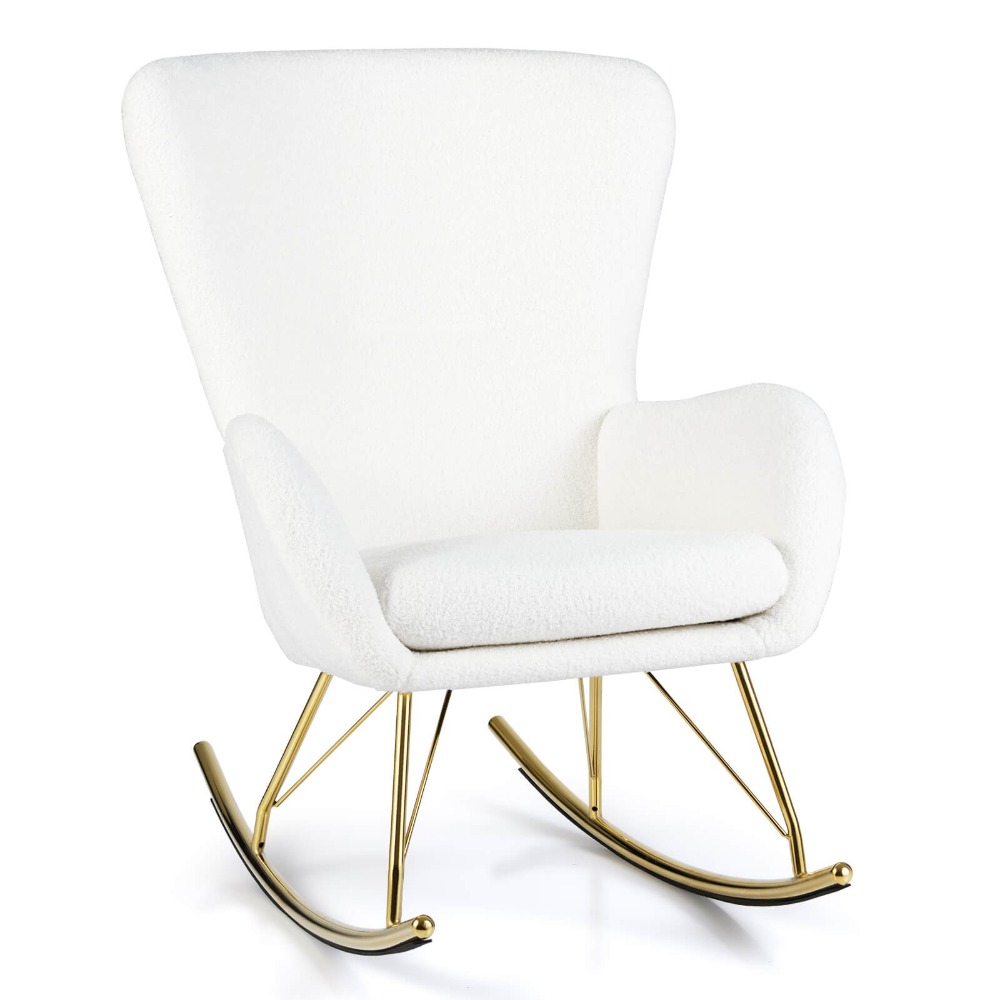 Rocking Chair Nursery - Nursery Rocking Chair w/ Curved Backrest