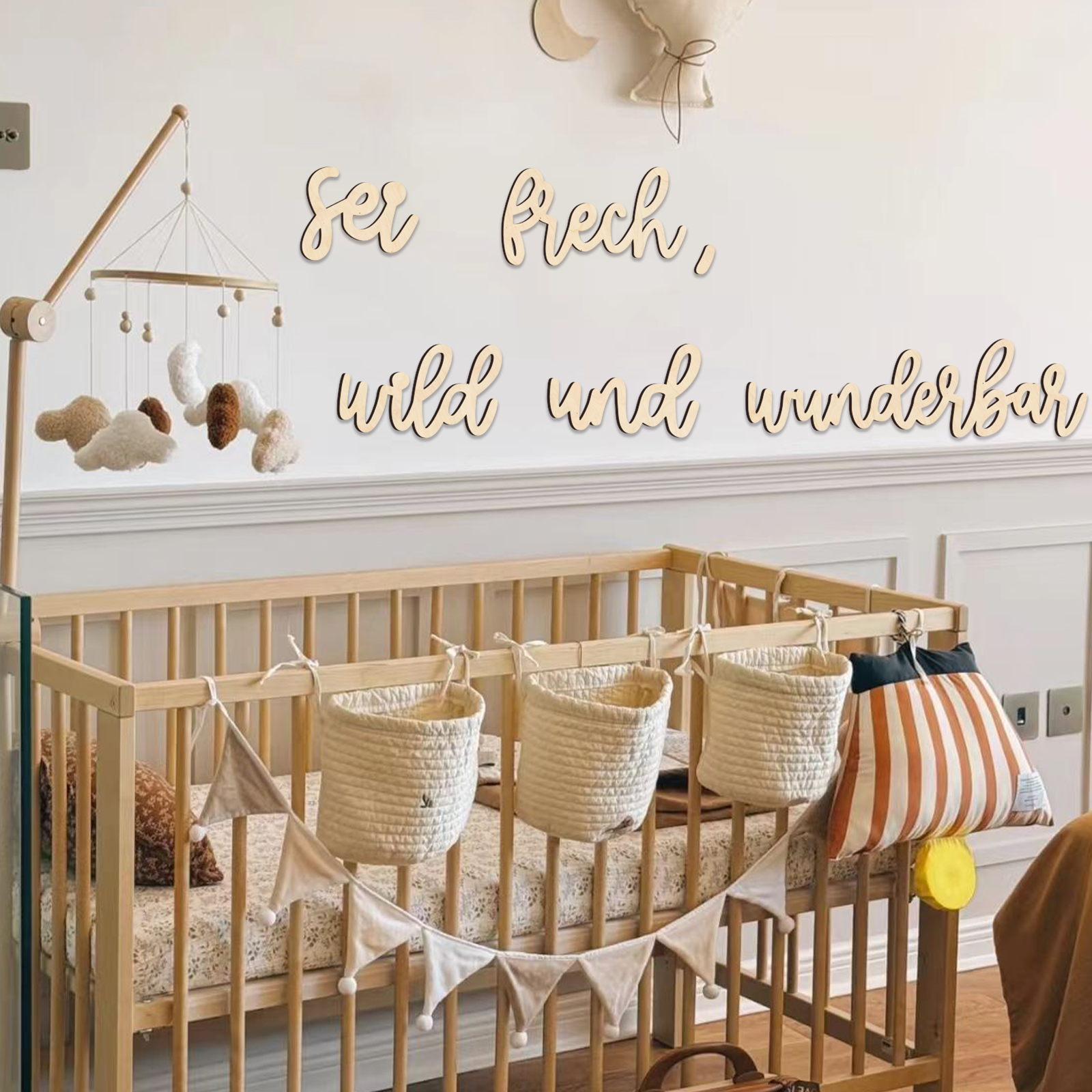 Baby Nursery Sign - German Wooden Nursery Sign - 