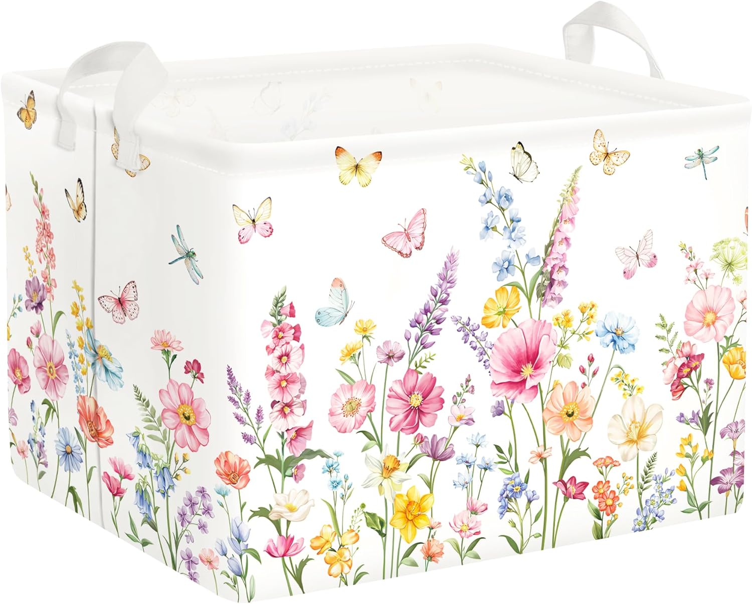 Baby Nursery Girl Room - Clastyle Wildflower Baby Laundry Hamper Collapsible