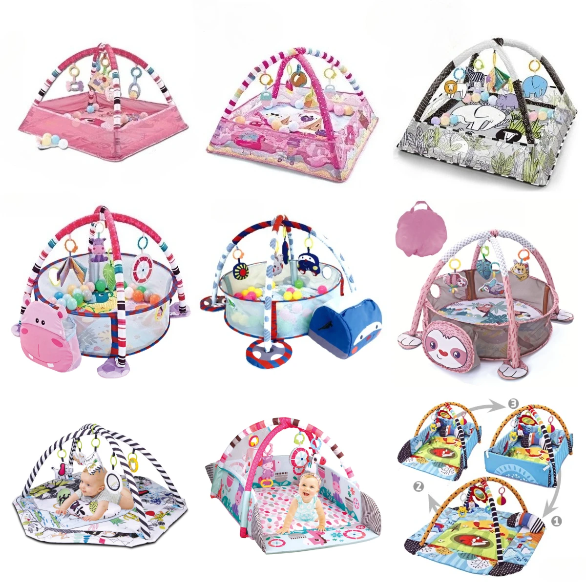 Baby Nursery Shelves - Educational Fitness Frame For Children Play