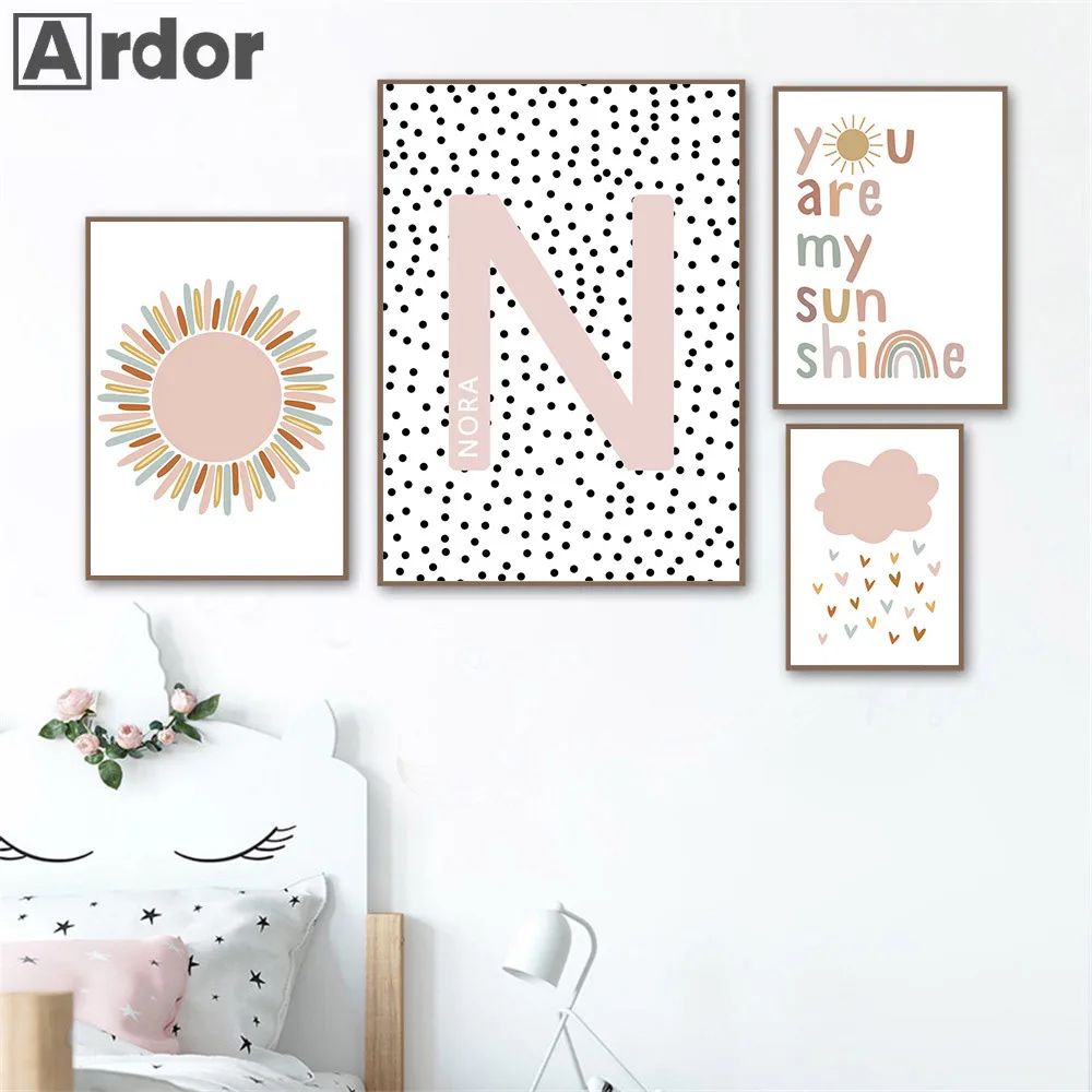 Baby Girl Nursery Quotes - Custom Name Posters Baby Nursery Wall
