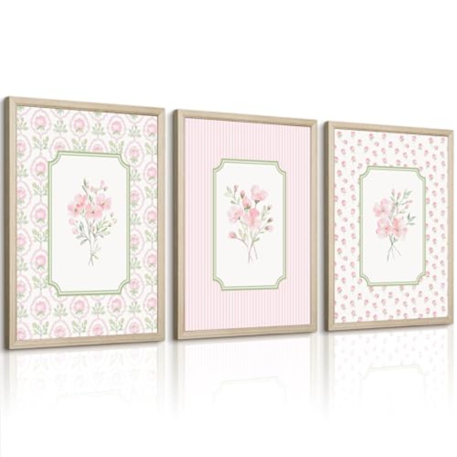 Baby Nursery Green - Wall Nursery Flower Canvas Wall Decor