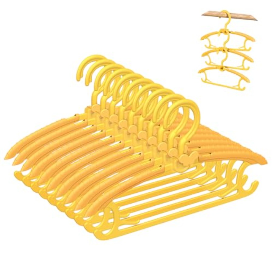 Baby Nursery Yellow - Baby Hangers 11-14 Adjustable Plastic Hangers,