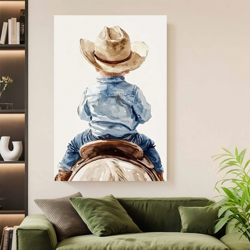 Baby Nursery Nurse - Framed 1 Vibrant Wooden Frame Canvas