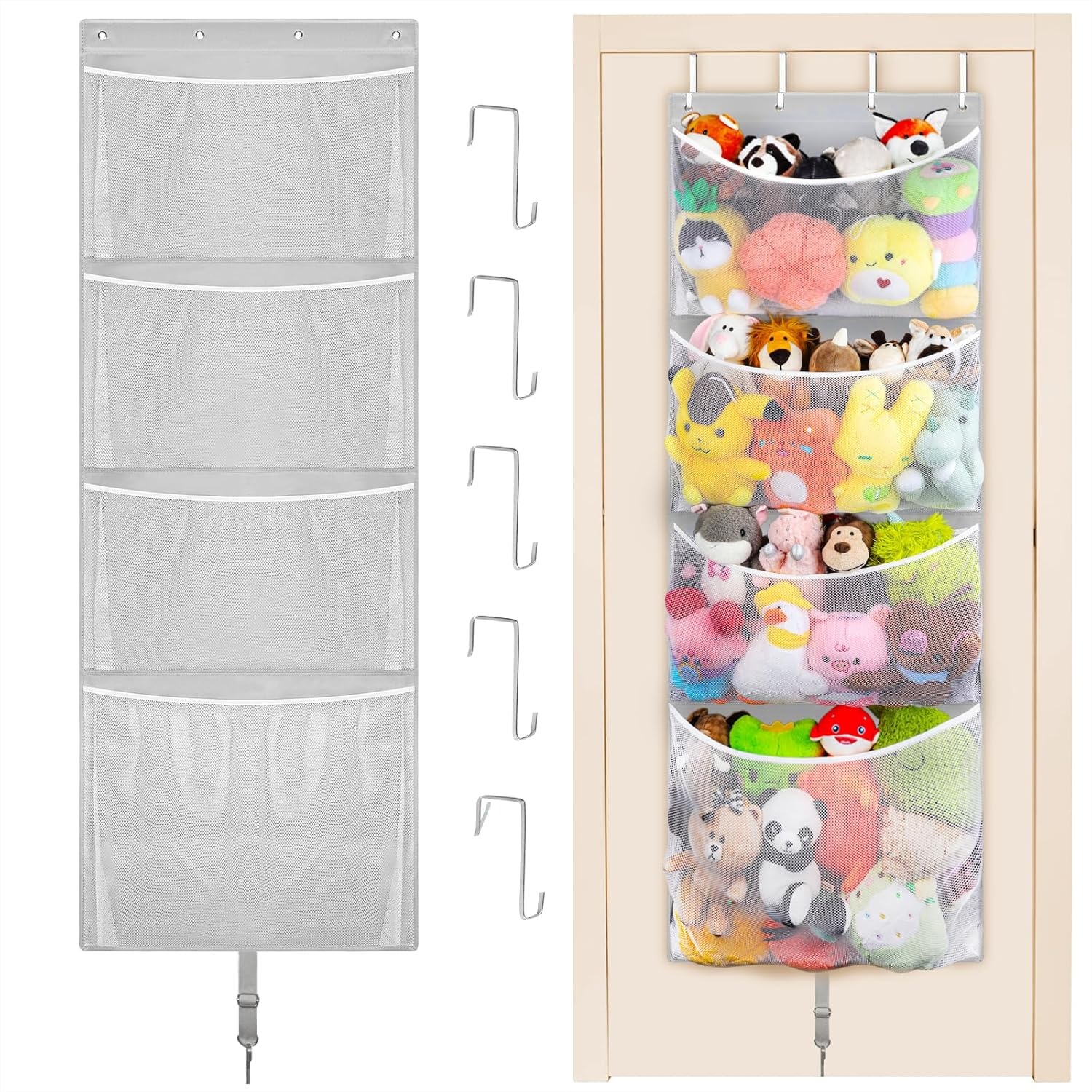 Baby Nursery Images Free - Hanging Stuffed Animal Storage, Over Door