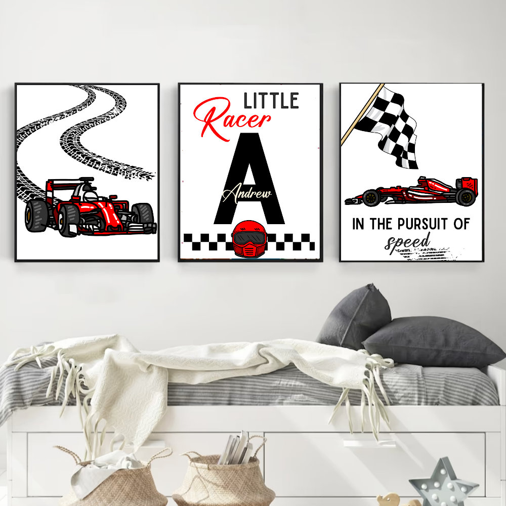 Custom Name Racing Car Nursery - Baby Nursery Pictures recensione e prezzo