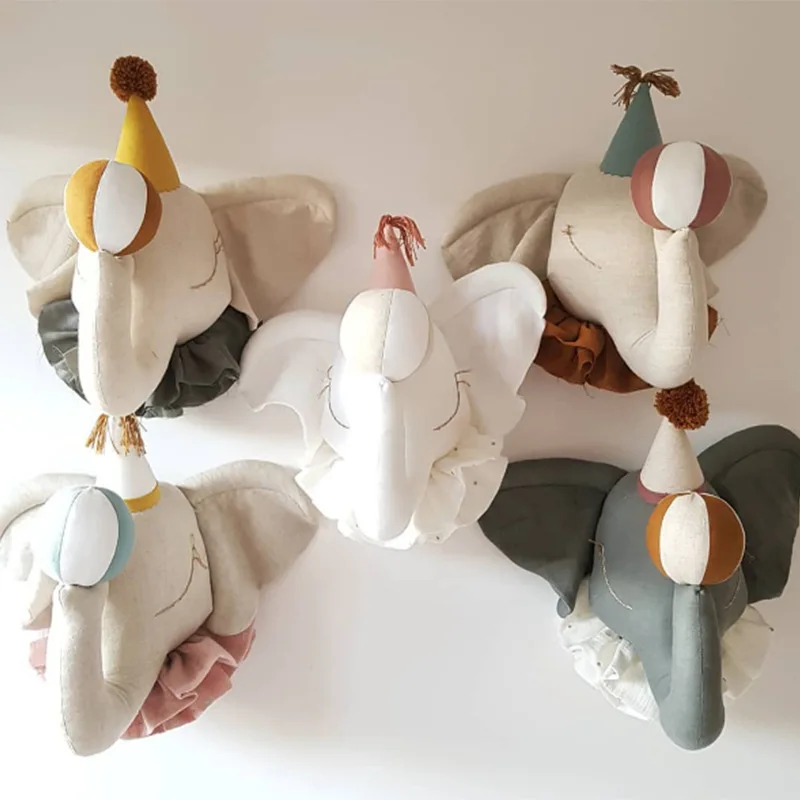 INS Cartoon Animals Head Wall  - Baby Nursery Girl Room recensione e prezzo