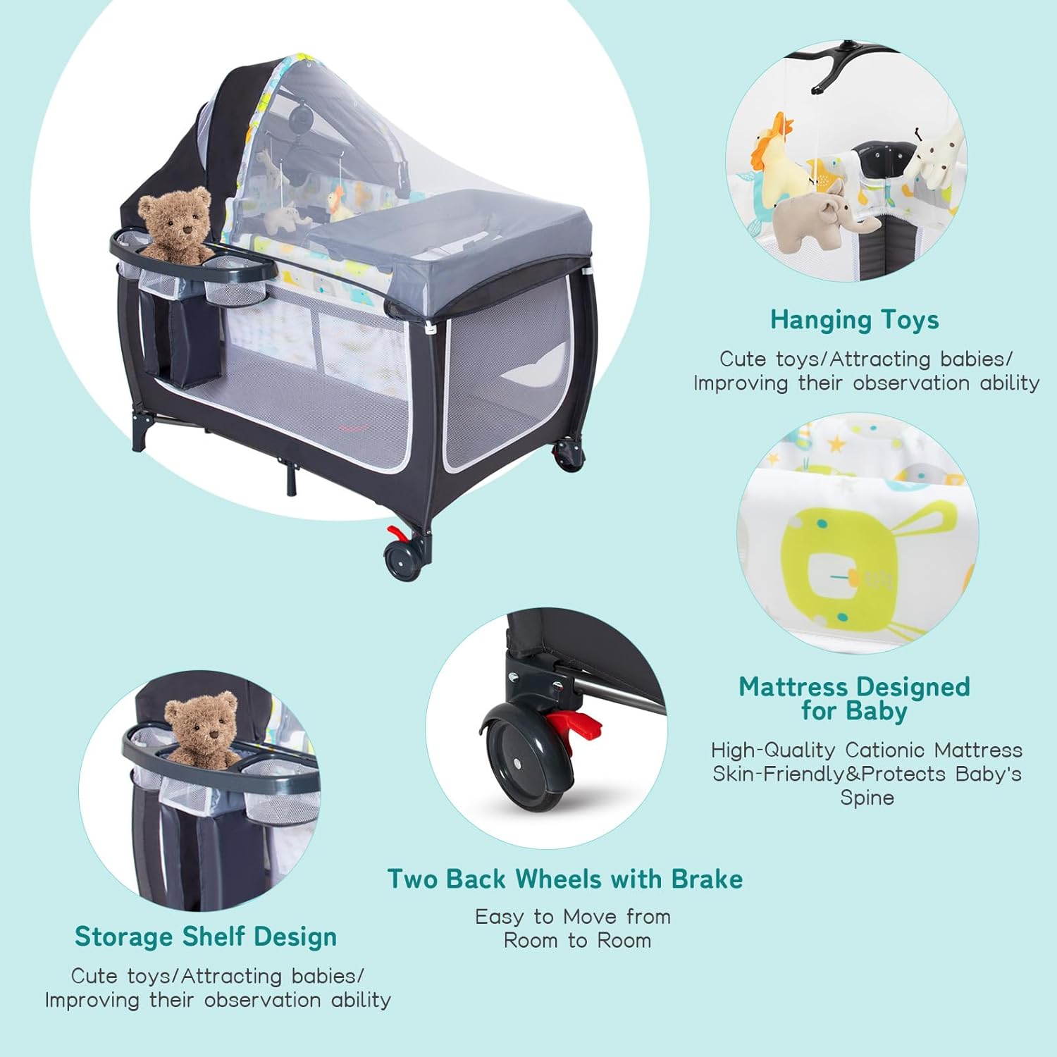 4 in 1 Pack and Play,Portable  - Baby Nursery Music recensione e prezzo