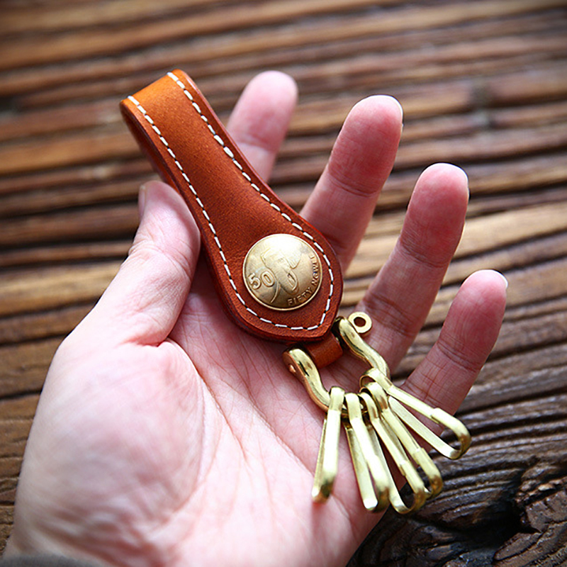 Genuine Leather Belt Key Chain - Baby Nursery Yellow recensione e prezzo