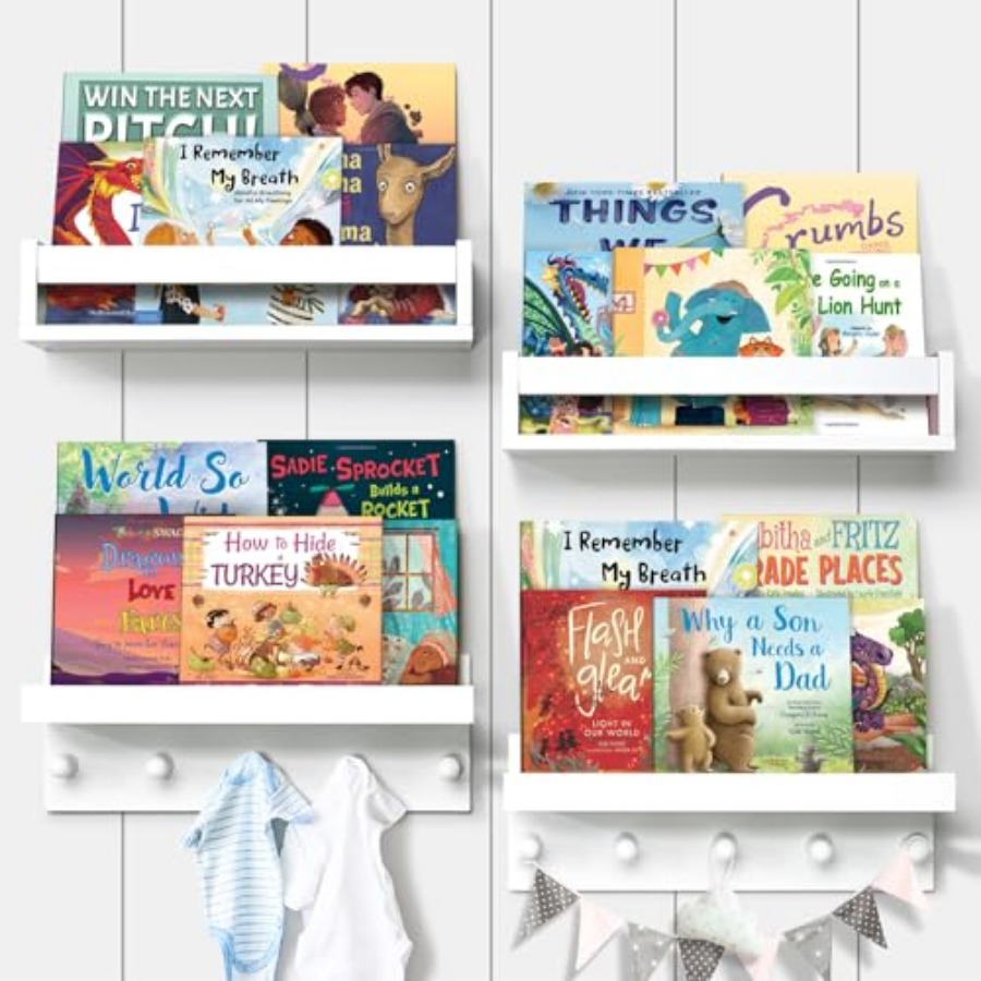 Set of Four Floating Book Shel - Baby Nursery Shelves recensione e prezzo