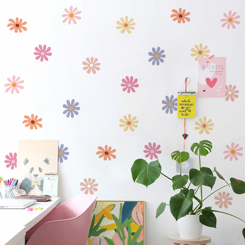 Daisy Floral Wall Stickers Chi - Baby Nursery Peel And Stick Wallpaper recensione e prezzo