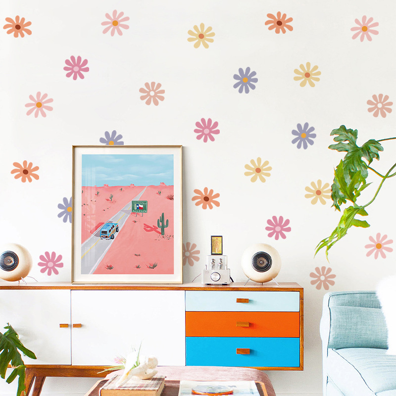 Daisy Floral Wall Stickers Chi - Baby Nursery Peel And Stick Wallpaper recensione e prezzo