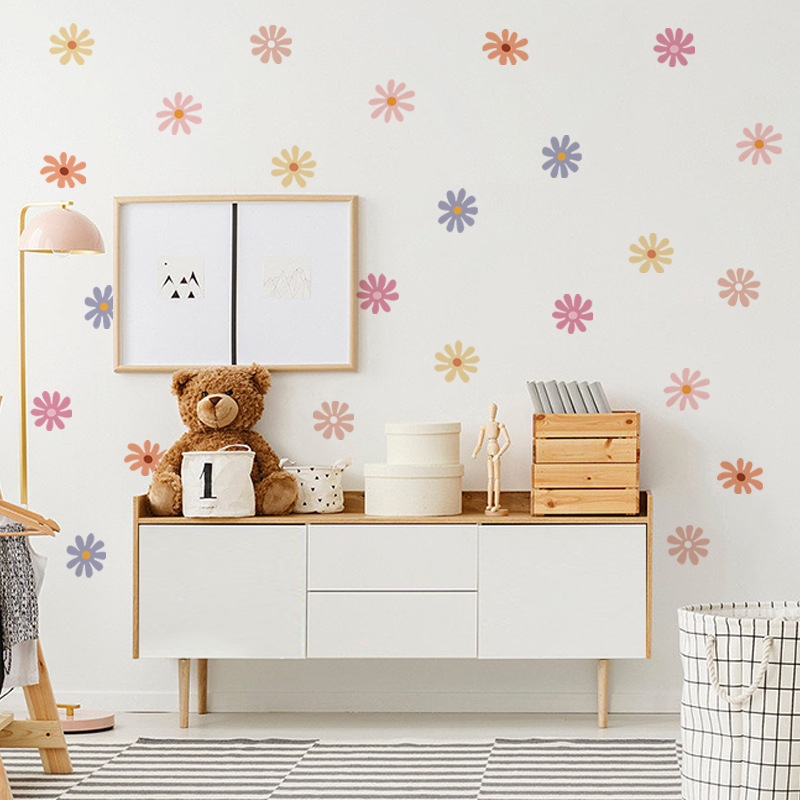 Daisy Floral Wall Stickers Chi - Baby Nursery Peel And Stick Wallpaper recensione e prezzo
