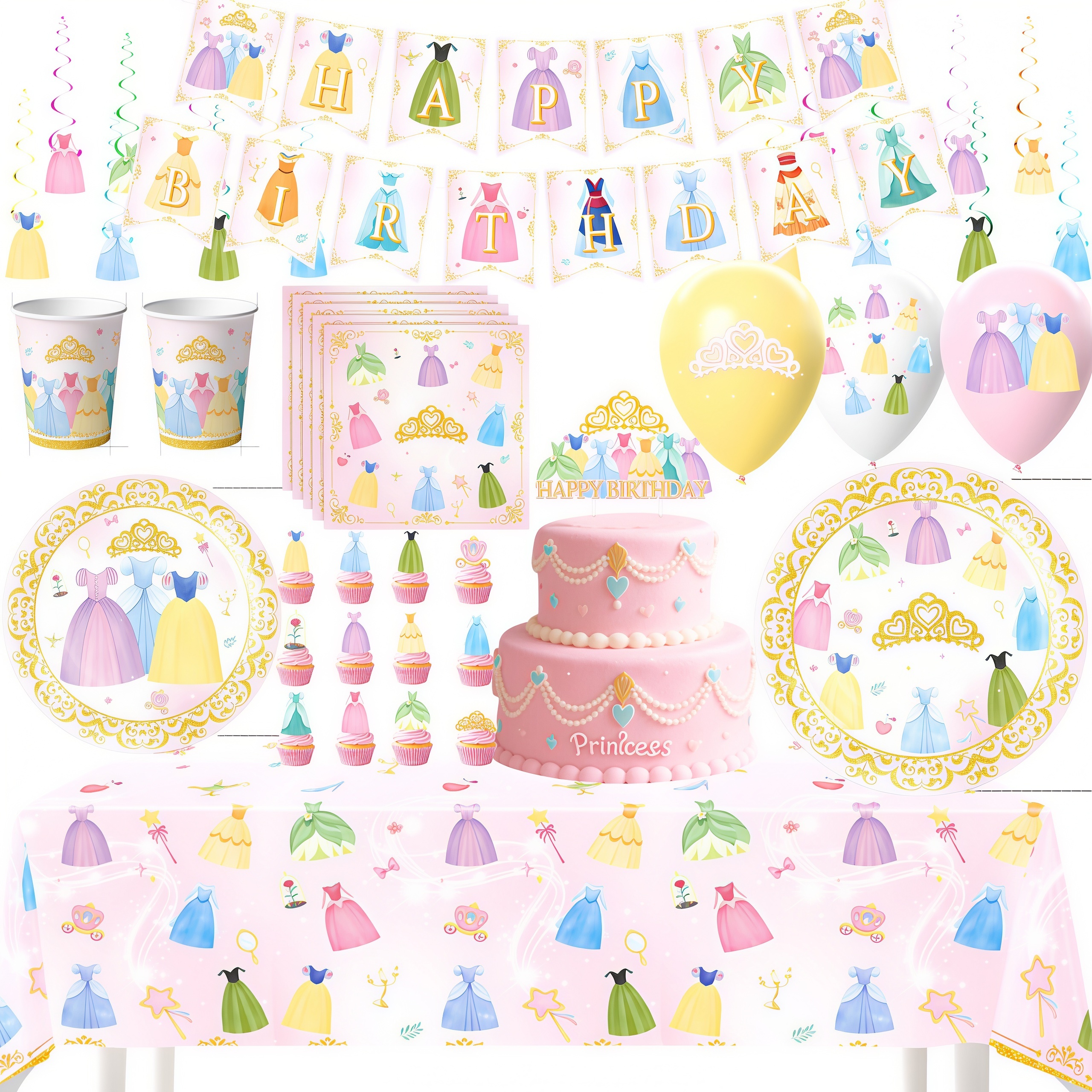 Princess Dress Girls Birthday  - Baby Nursery Girl Room recensione e prezzo