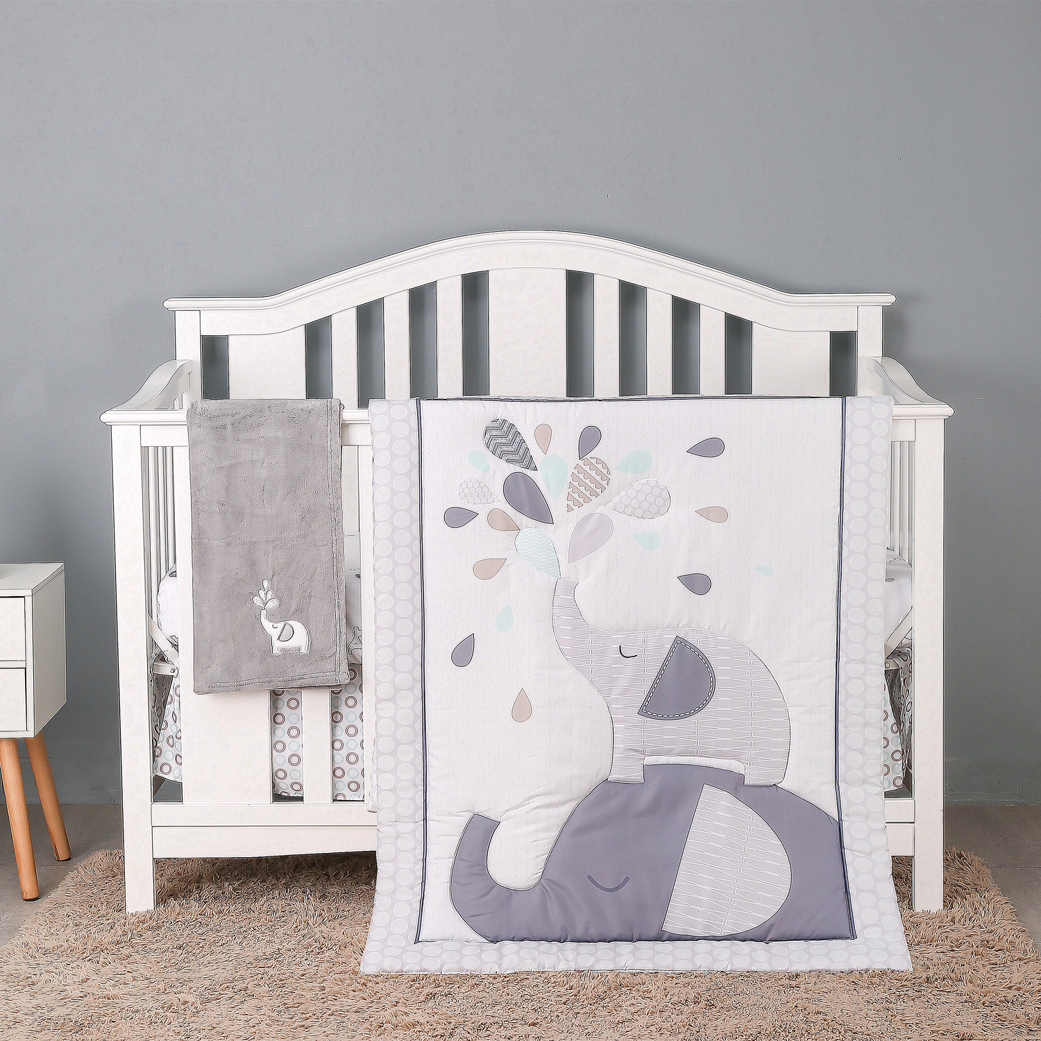 4Pcs Crib Bedding Set for Boys - Baby Nursery Bedding recensione e prezzo