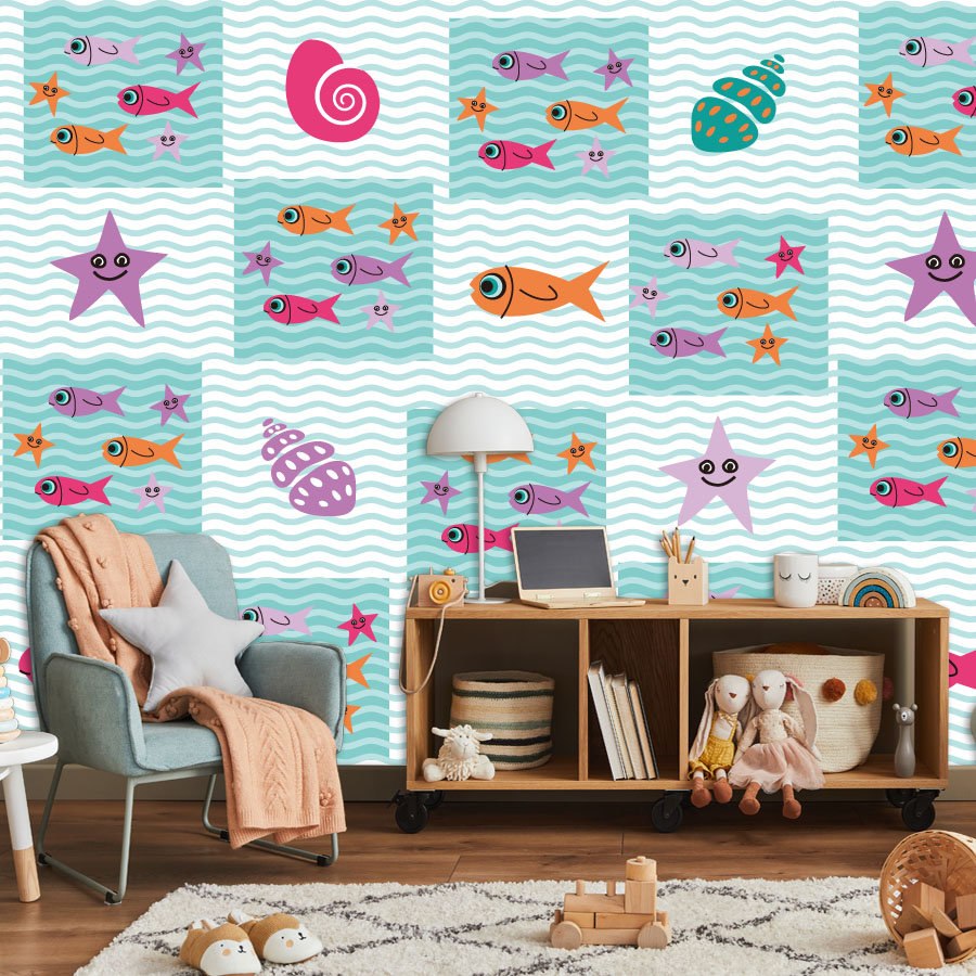 Cartoon Peel and Stick Photo W - Baby Nursery Peel And Stick Wallpaper recensione e prezzo