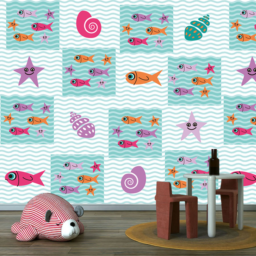 Cartoon Peel and Stick Photo W - Baby Nursery Peel And Stick Wallpaper recensione e prezzo