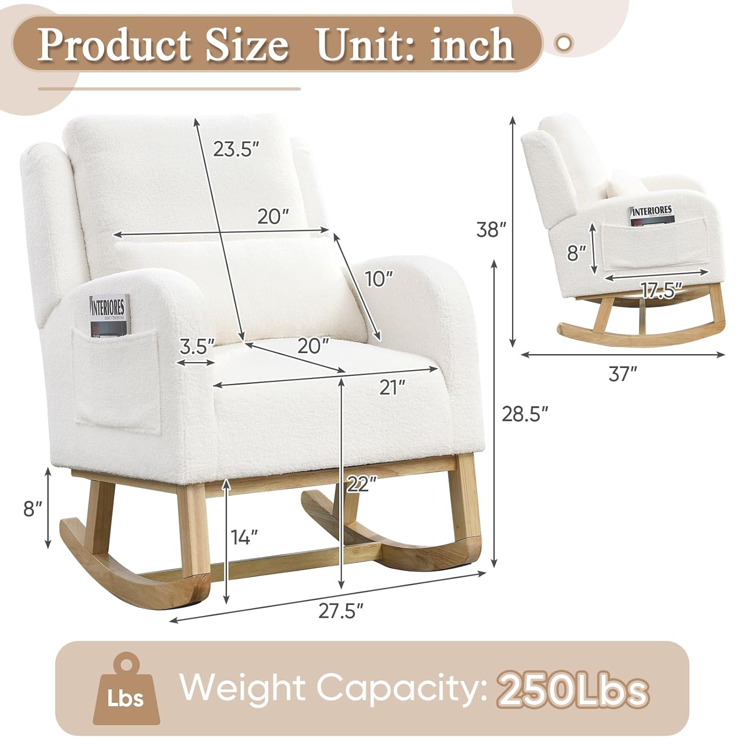 Rocking Glider Chair for Nurse - Rocking Chair Nursery recensione e prezzo