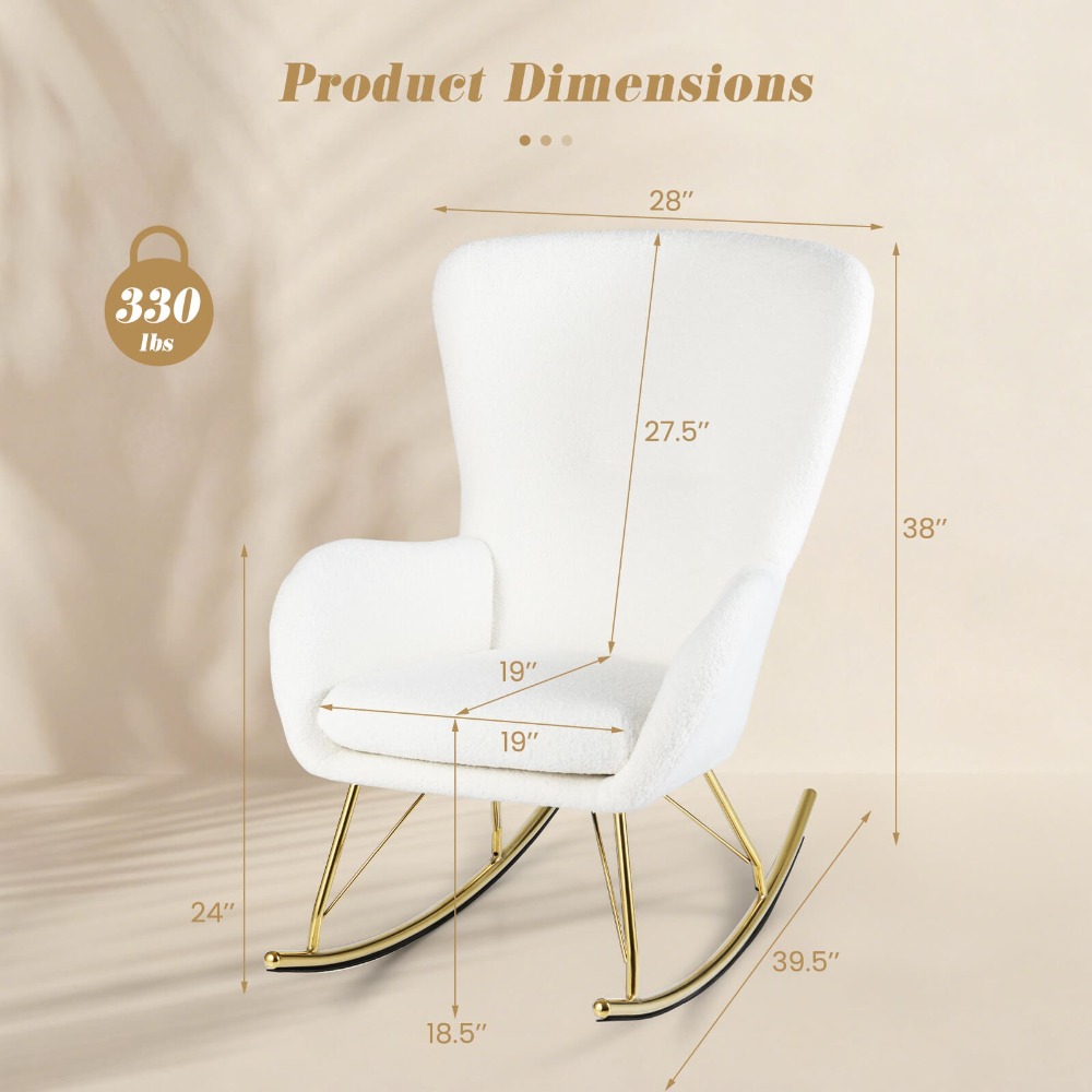 Nursery Rocking Chair w/ Curve - Rocking Chair Nursery recensione e prezzo