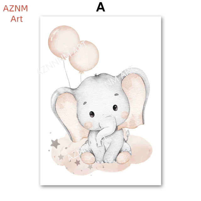 Elephant Balloon Rainbow Moon  - Baby Nursery Pictures recensione e prezzo