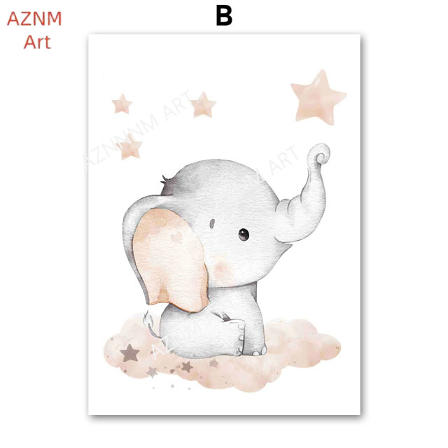 Elephant Balloon Rainbow Moon  - Baby Nursery Pictures recensione e prezzo