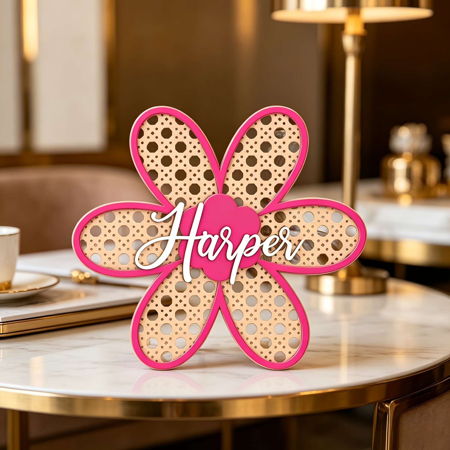 Personalized Boho Rattan Flowe - Baby Nursery Sign recensione e prezzo
