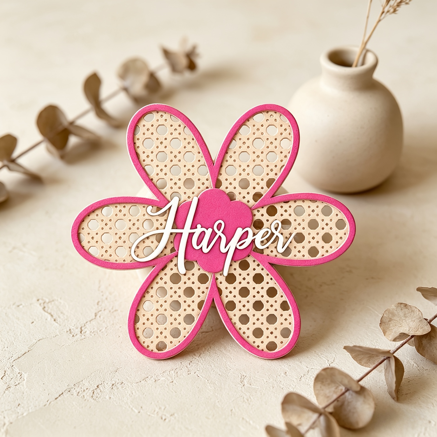 Personalized Boho Rattan Flowe - Baby Nursery Sign recensione e prezzo