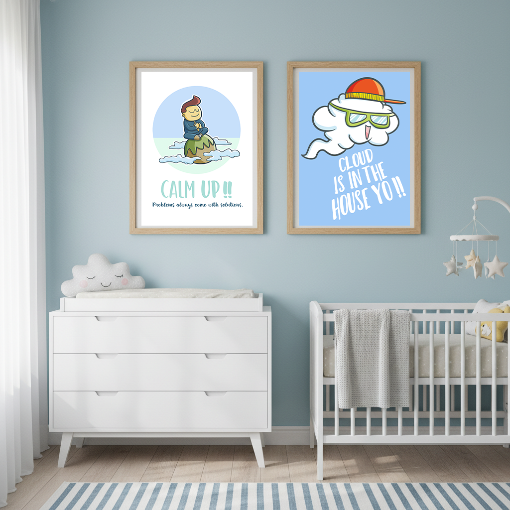 Cartoon Nursery Wall Art, Funn - Baby Girl Nursery Quotes recensione e prezzo
