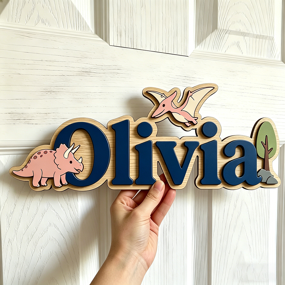 Personalized Dinosaur Name Sig - Baby Nursery Sign recensione e prezzo