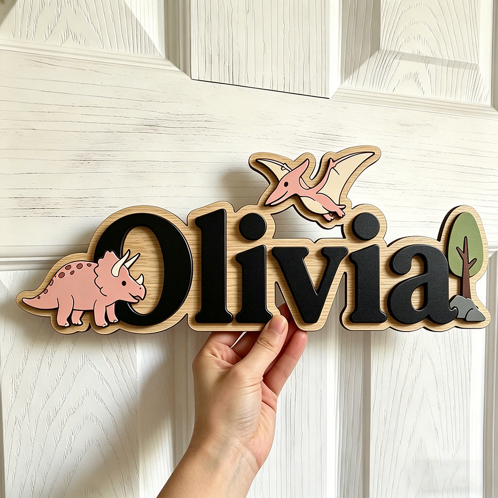 Personalized Dinosaur Name Sig - Baby Nursery Sign recensione e prezzo