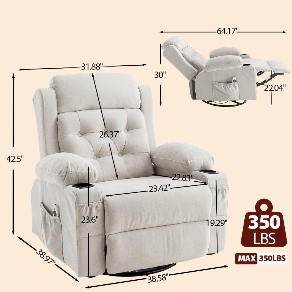 Rocker Swivel Recliner Chair w - Rocking Chair Nursery recensione e prezzo