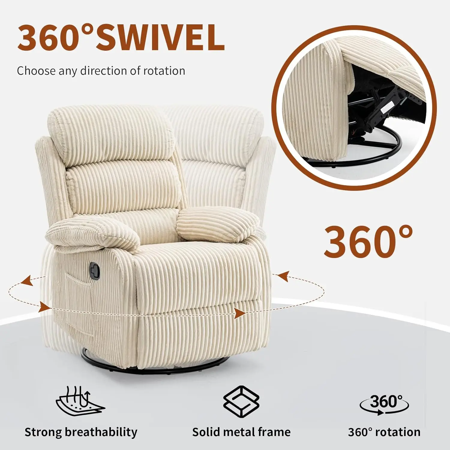 Adult 360° Rocking Recliner Ch - Rocking Chair Nursery recensione e prezzo
