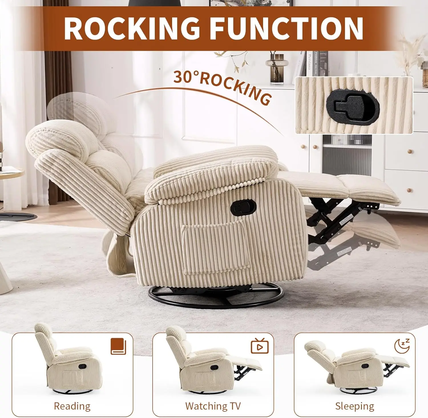 Adult 360° Rocking Recliner Ch - Rocking Chair Nursery recensione e prezzo
