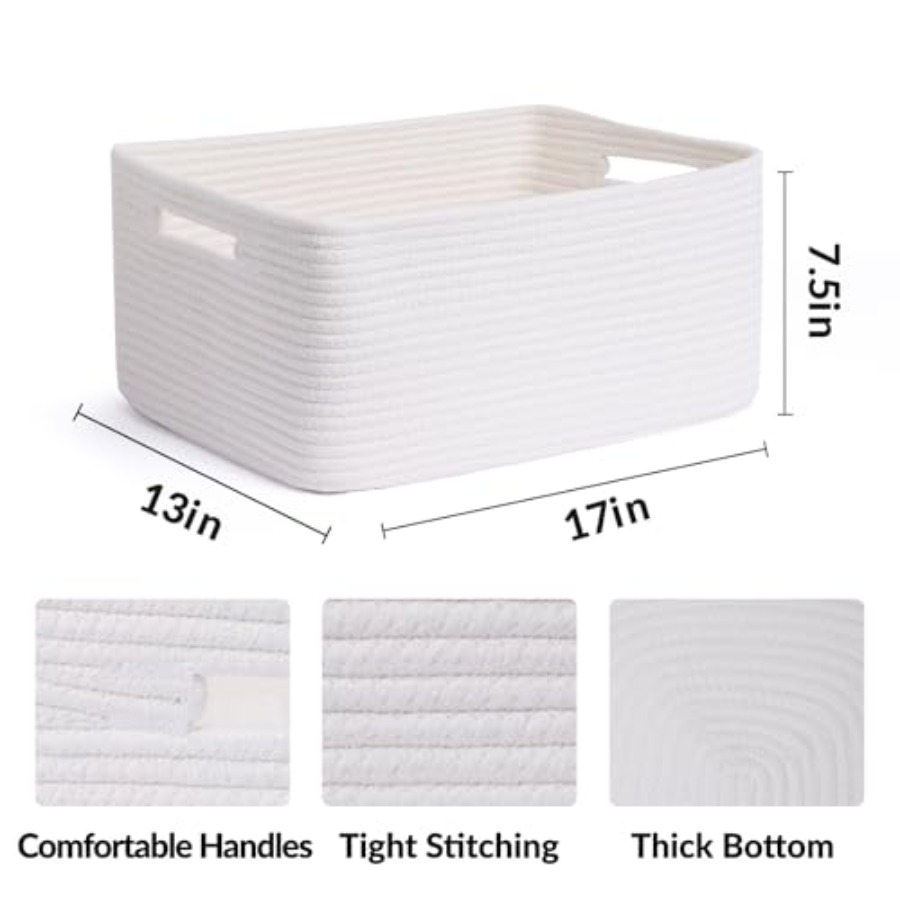 Large Storage Baskets for Orga - Baby Nursery Shelves recensione e prezzo