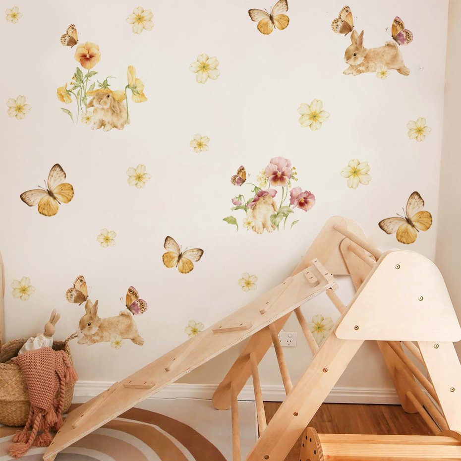 Butterfly Wall Decals Rabbit W - Baby Nursery Yellow recensione e prezzo