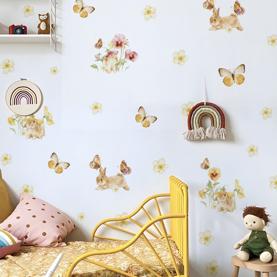 Butterfly Wall Decals Rabbit W - Baby Nursery Yellow recensione e prezzo