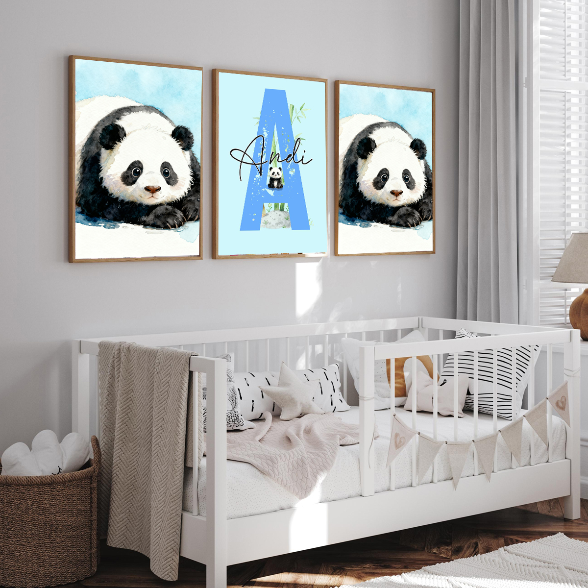 3pcs Personalized Panda Nurser - Baby Nursery Pictures recensione e prezzo