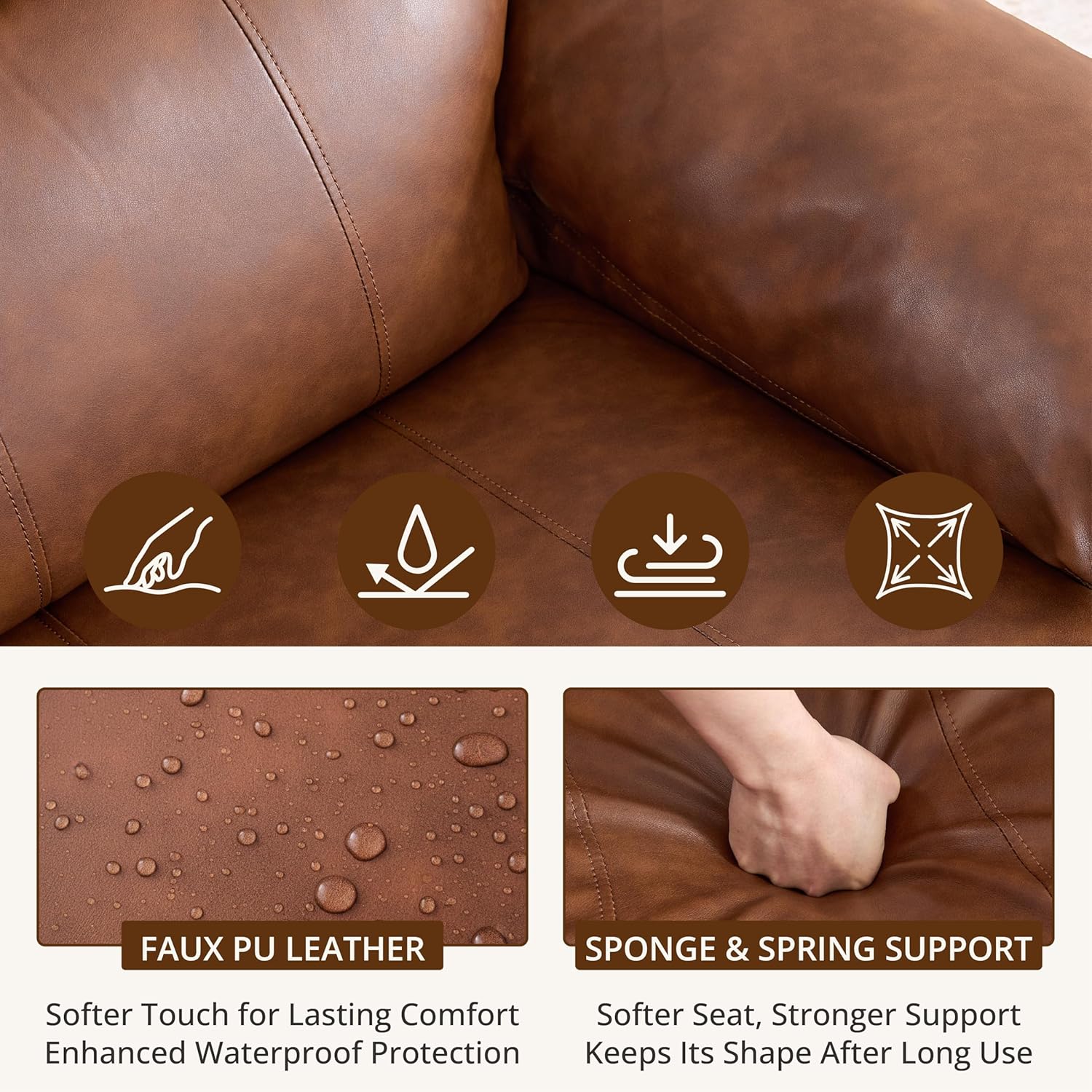 360° Swivel Rocking Leather Re - Rocking Chair Nursery recensione e prezzo