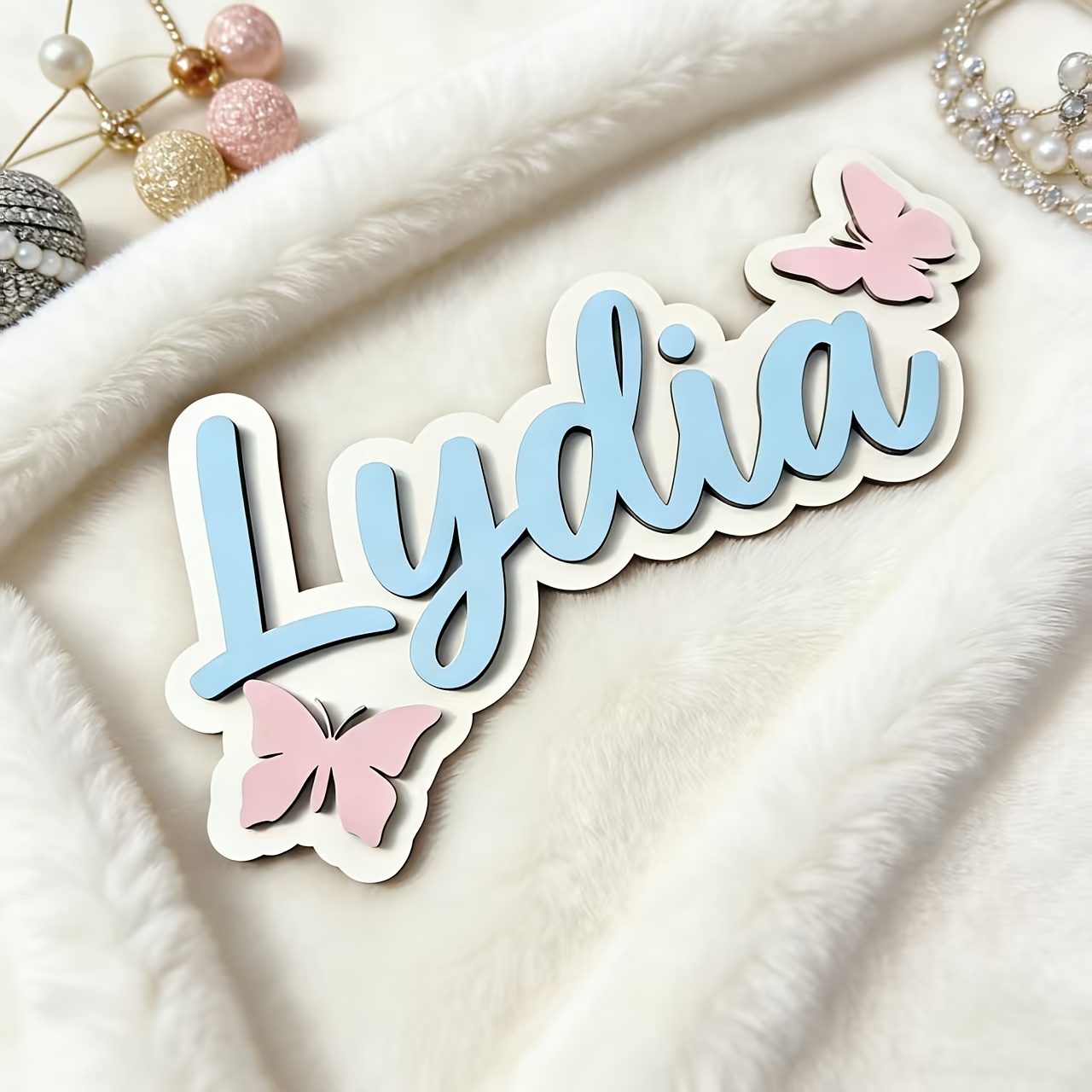 Personalized Blue & Pink Butte - Baby Nursery Sign recensione e prezzo