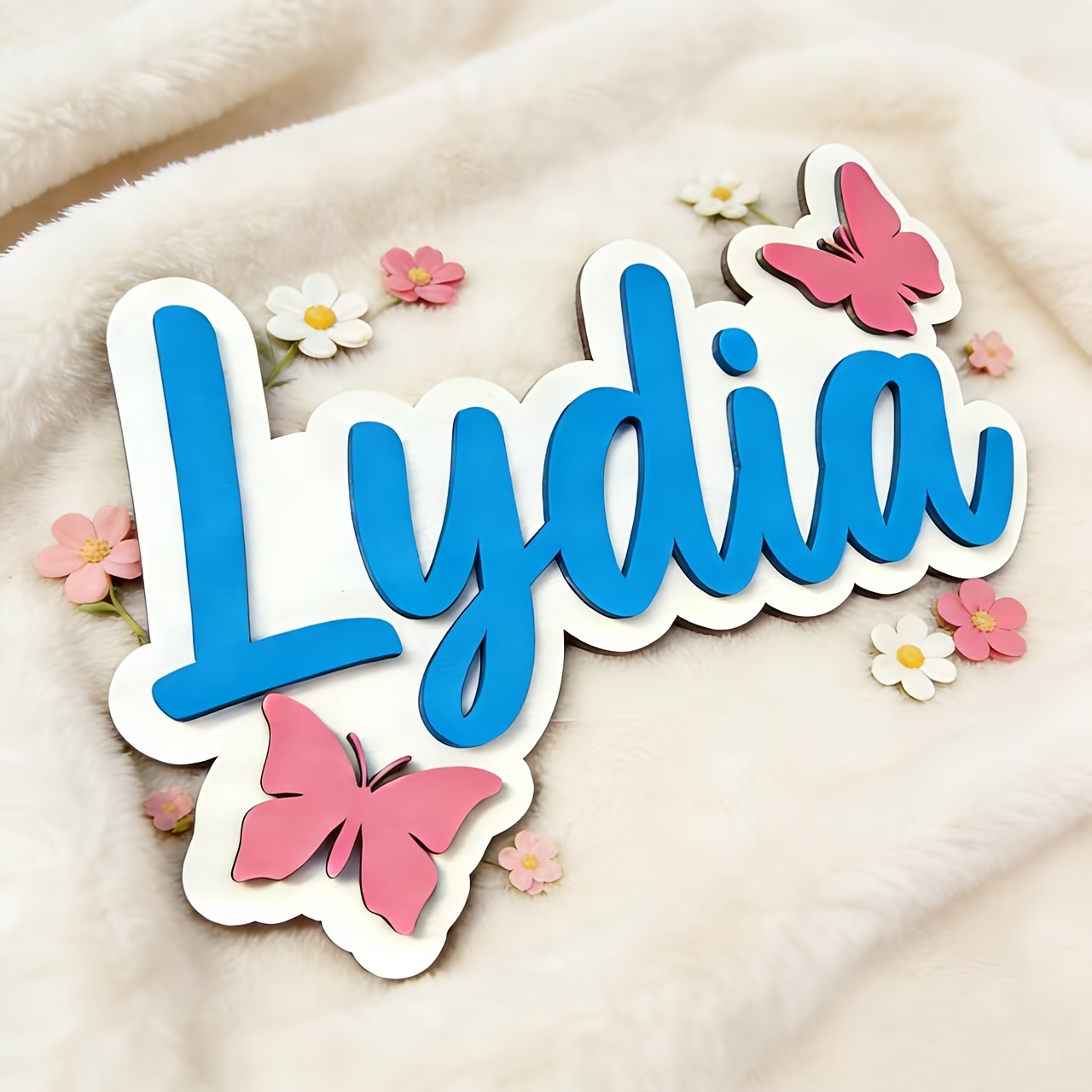 Personalized Blue & Pink Butte - Baby Nursery Sign recensione e prezzo