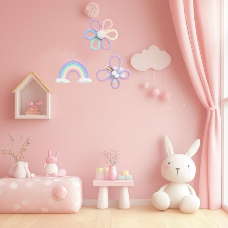 Nordic Rainbow Daisy Flower  B - Baby Nursery Girl Room recensione e prezzo