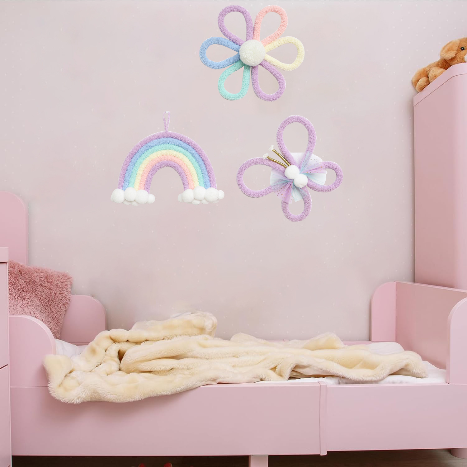 Nordic Rainbow Daisy Flower  B - Baby Nursery Girl Room recensione e prezzo