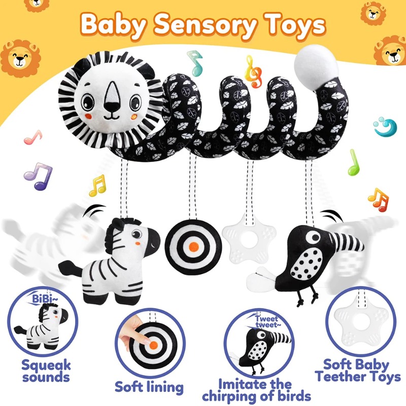 Baby Carseat Toy Black & White - Crib Mobile Musical recensione e prezzo