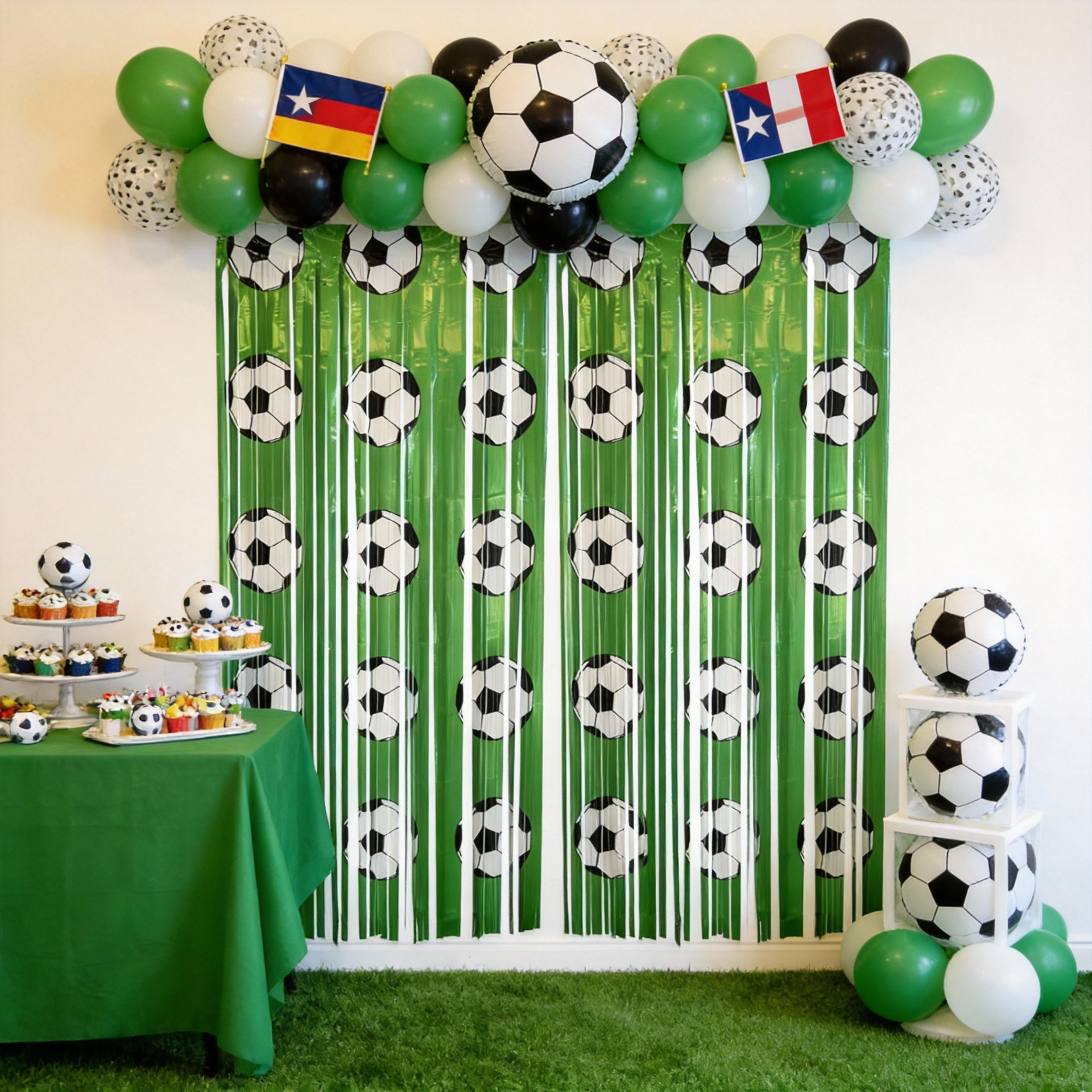 1x2m Green Soccer Backdrop Spo - Baby Nursery Green recensione e prezzo