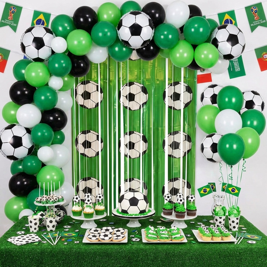 1x2m Green Soccer Backdrop Spo - Baby Nursery Green recensione e prezzo