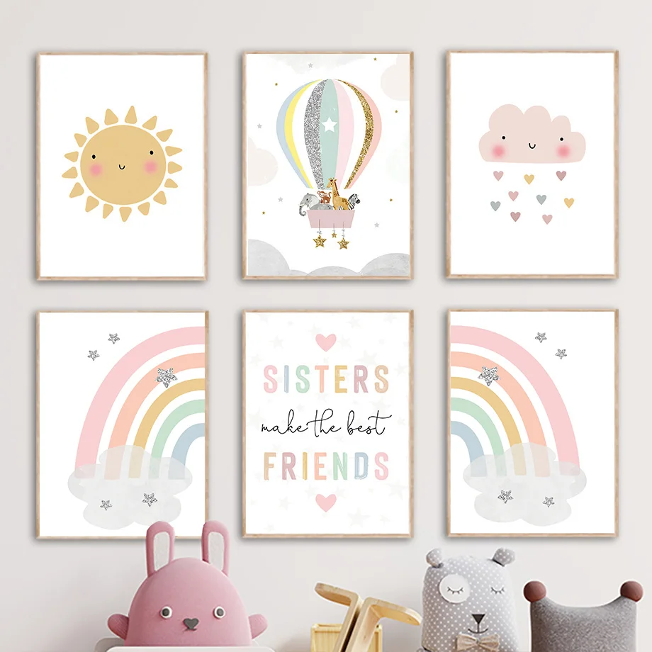 Giraffe Elephant Hot Balloon S - Baby Nursery Pictures recensione e prezzo