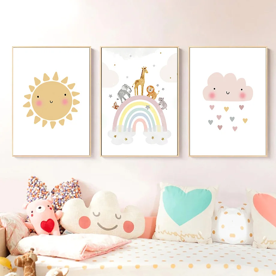 Giraffe Elephant Hot Balloon S - Baby Nursery Pictures recensione e prezzo
