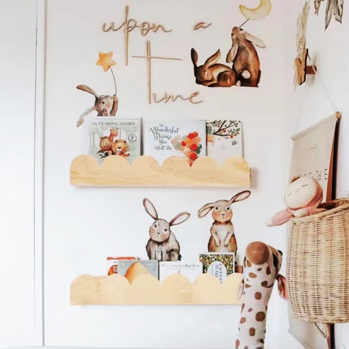 Boho Wooden Wall Shelf, Natura - Baby Nursery Shelves recensione e prezzo