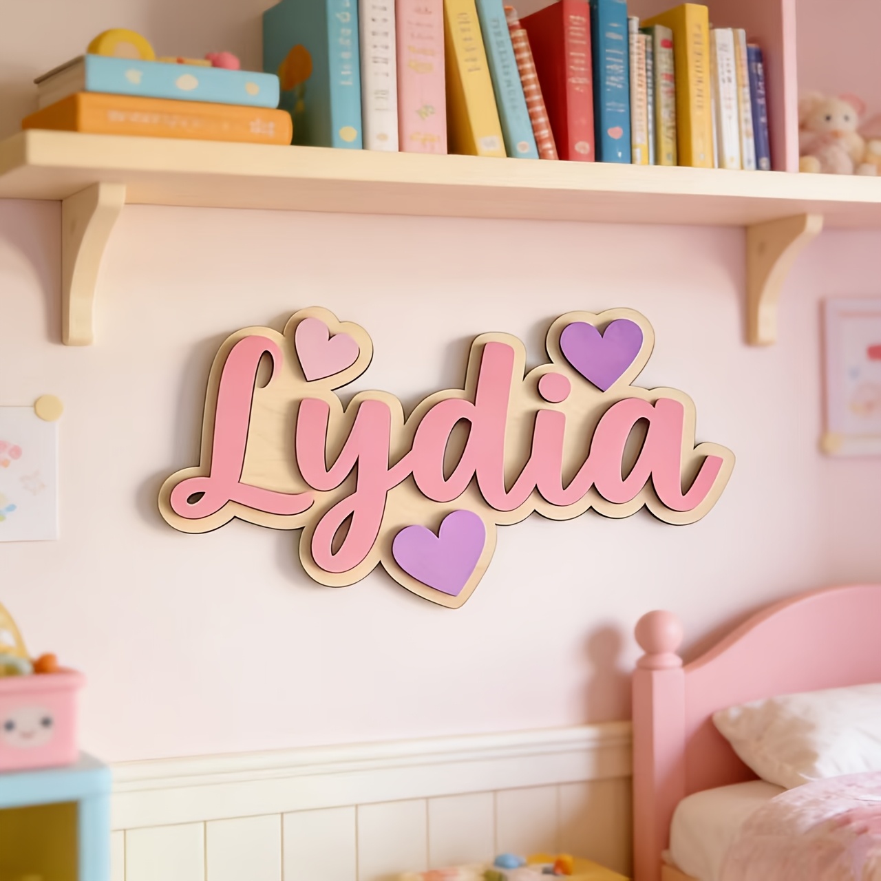Personalized Gradient Heart Na - Baby Nursery Sign recensione e prezzo