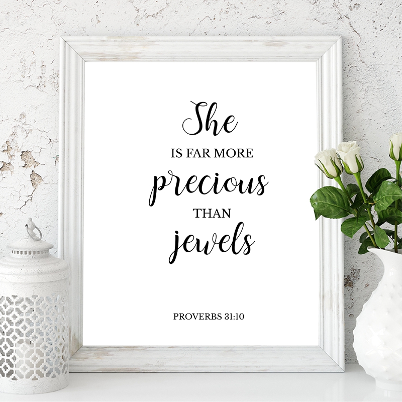 Bible Verses Quote Christian W - Baby Girl Nursery Quotes recensione e prezzo